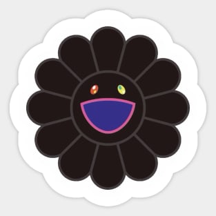 Black flower Sticker